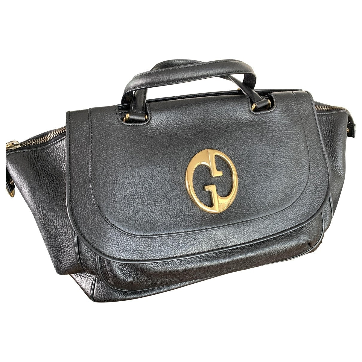 Gucci 1973 black leather handbag