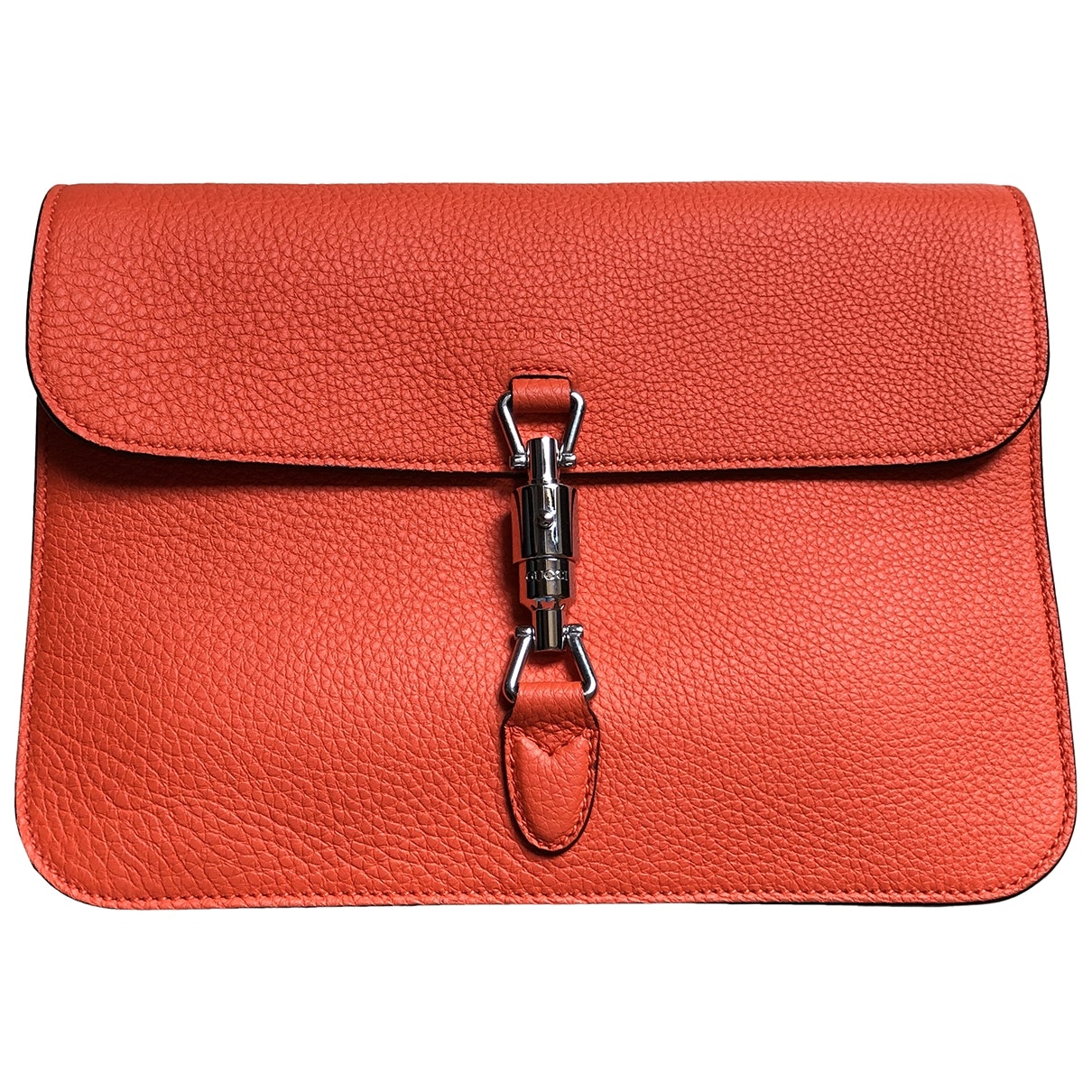 Gucci jackie orange leather handbag