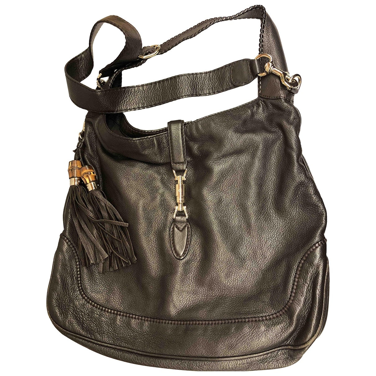 Gucci jackie brown leather handbag