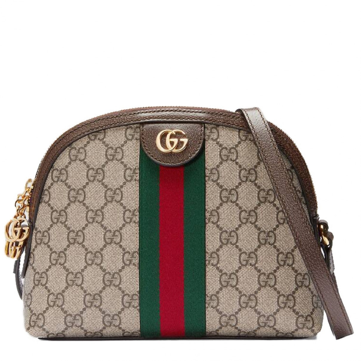 Gucci ophidia brown cloth handbag