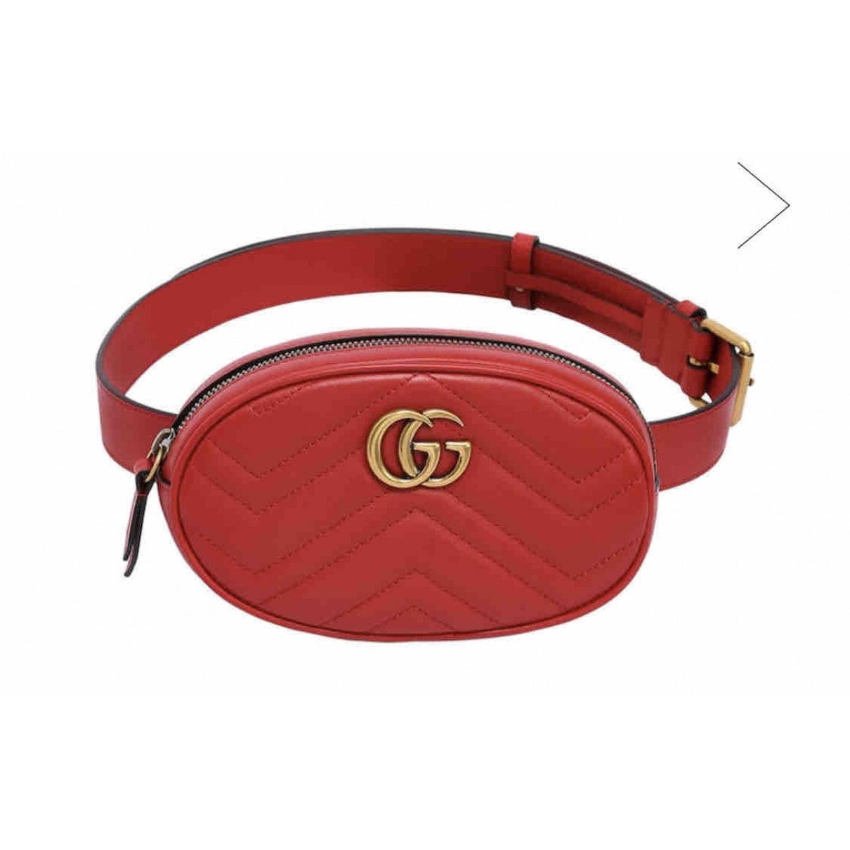 Gucci marmont red leather clutch bag
