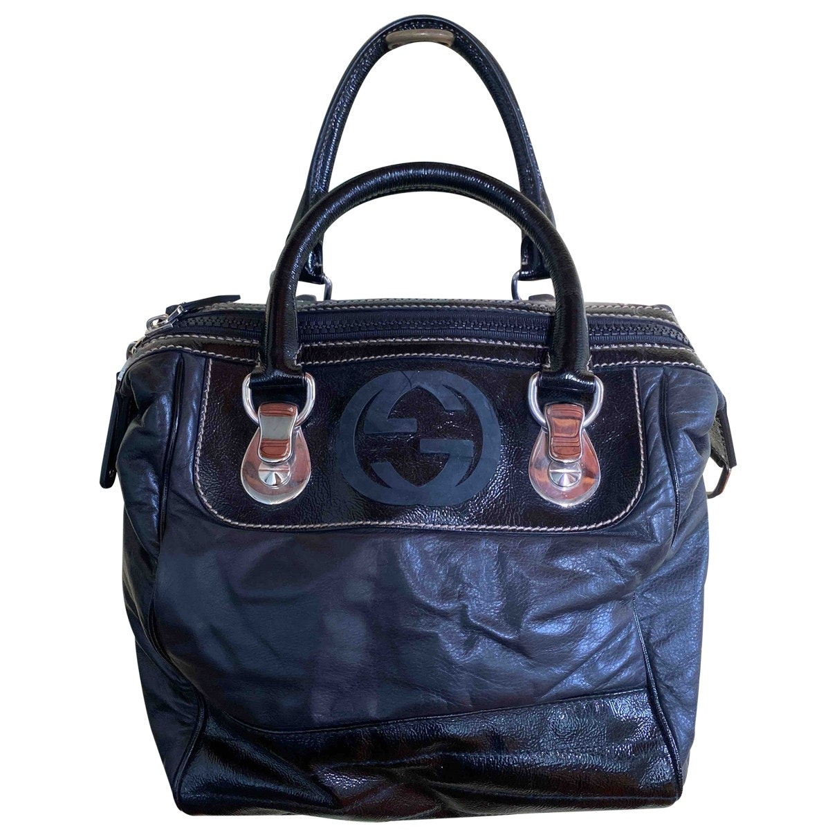 Gucci black leather handbag