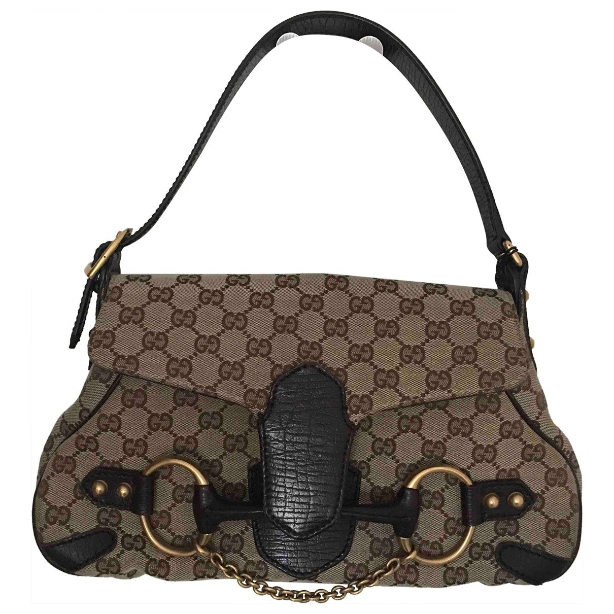 Gucci brown cloth handbag
