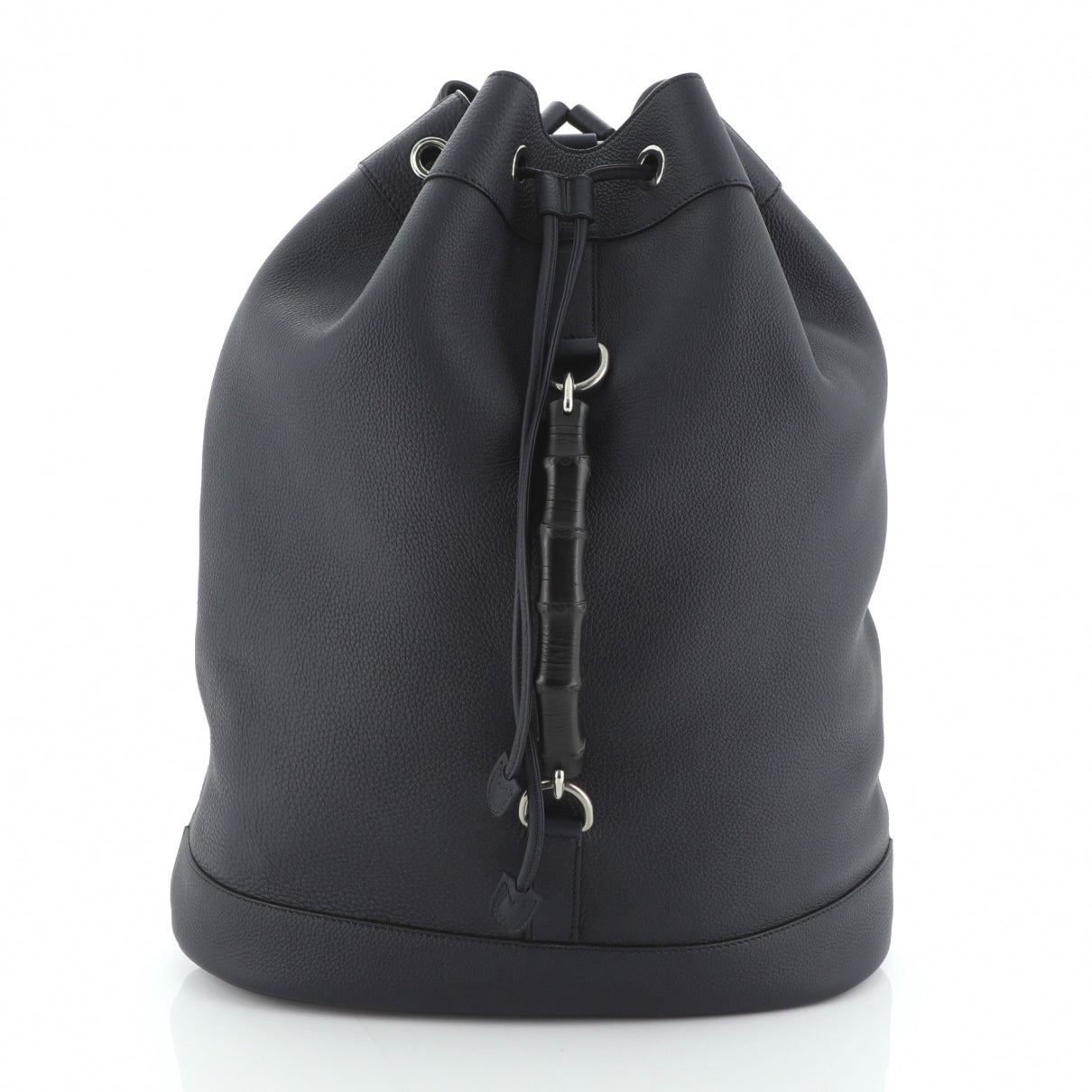 Gucci bamboo blue leather backpacks