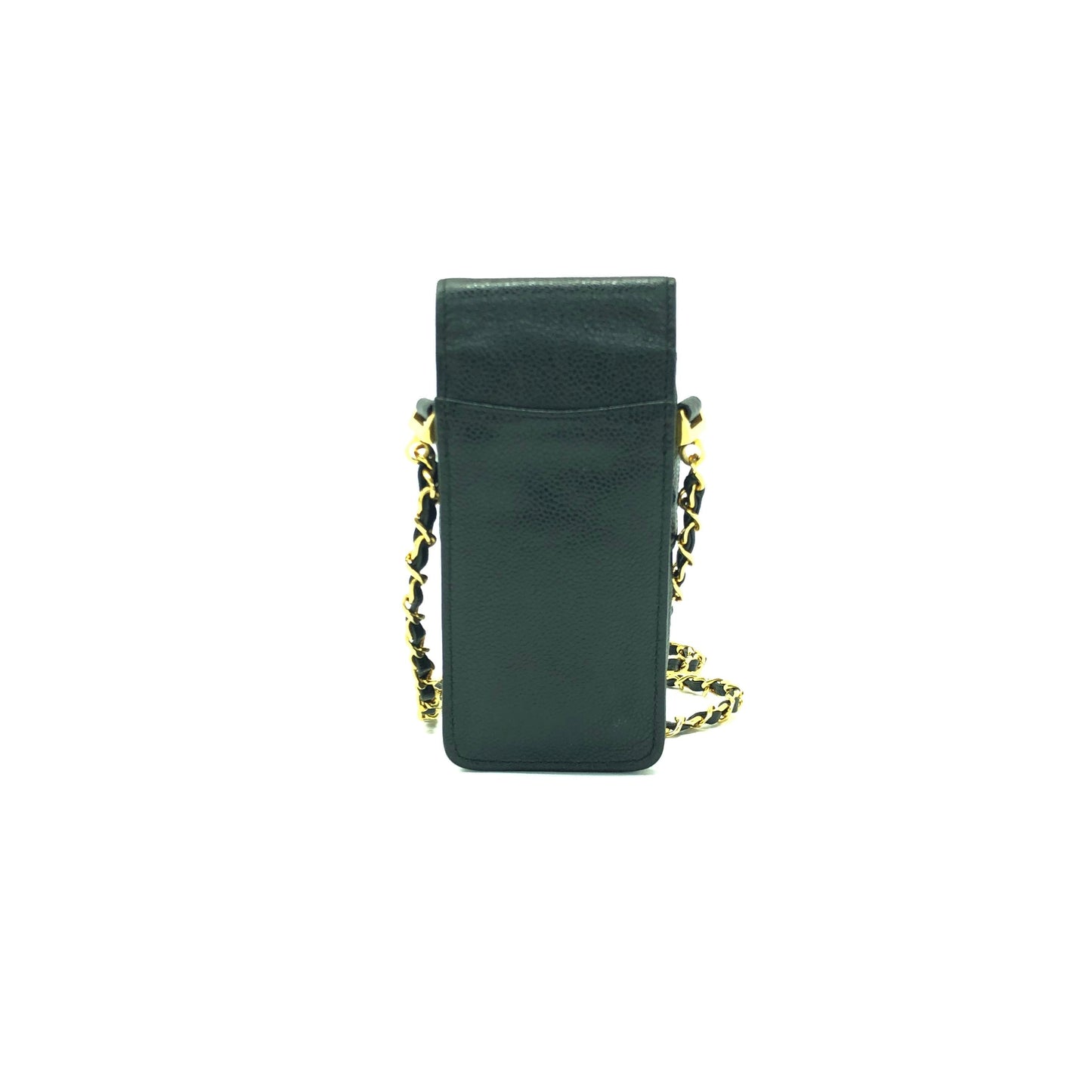 Chanel Caviar CC Phone Matelasse Black Crossbody Bag