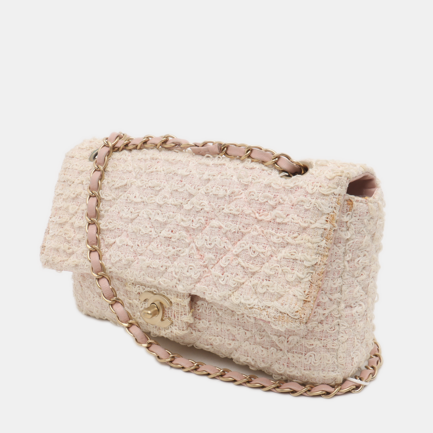 Chanel Flap Tweed Pink Shoulder Bag