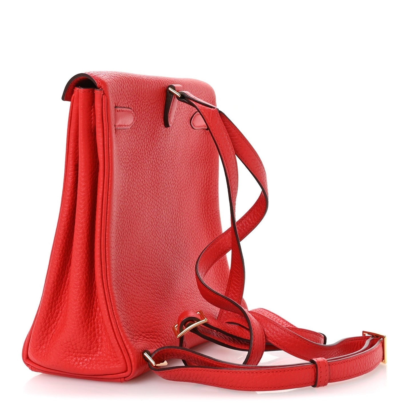 Hermes Taurillon Clemence Kelly Ado Backpack Rouge De Coeur