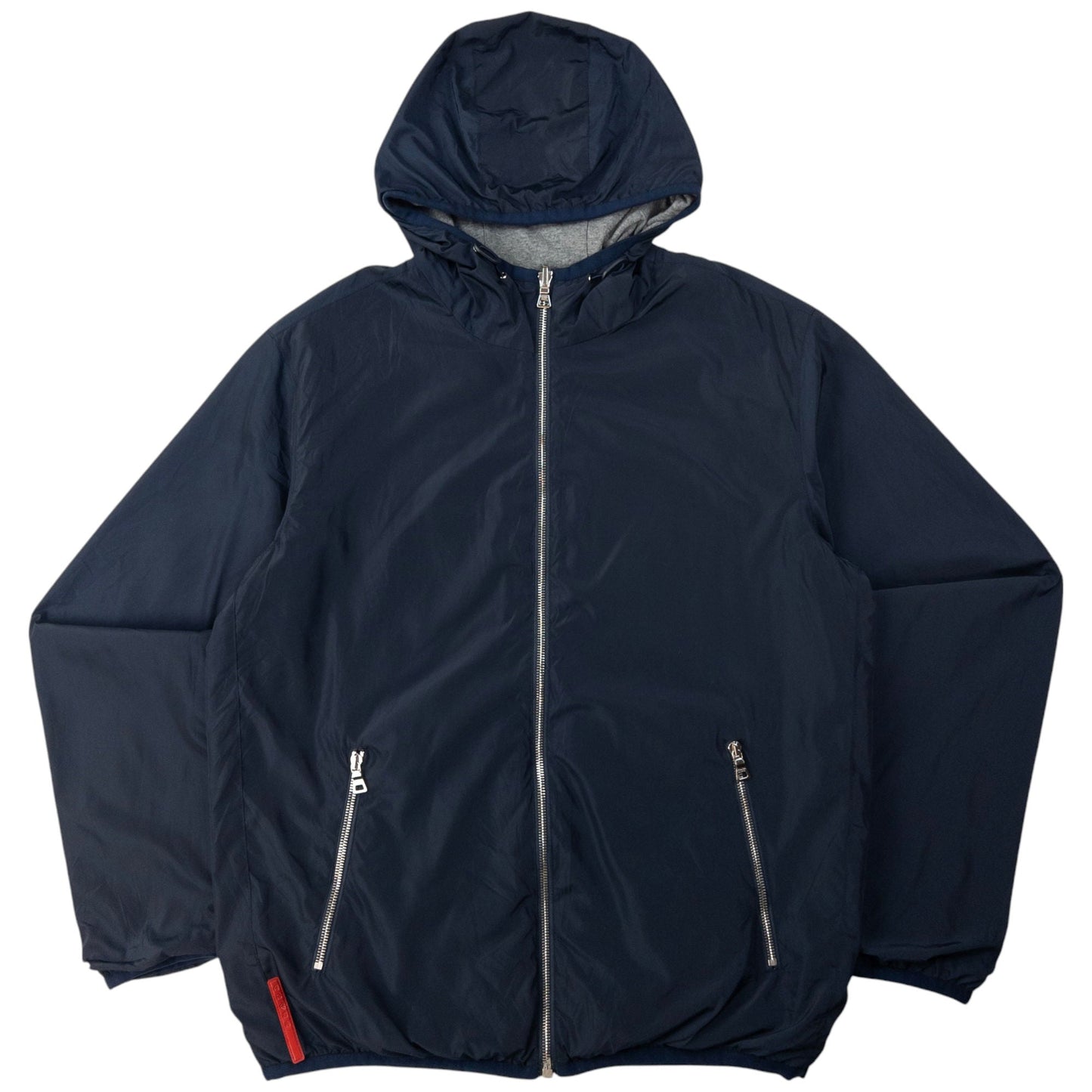 Prada Handbag Sport Reversible Up Jacket Navy Zip
