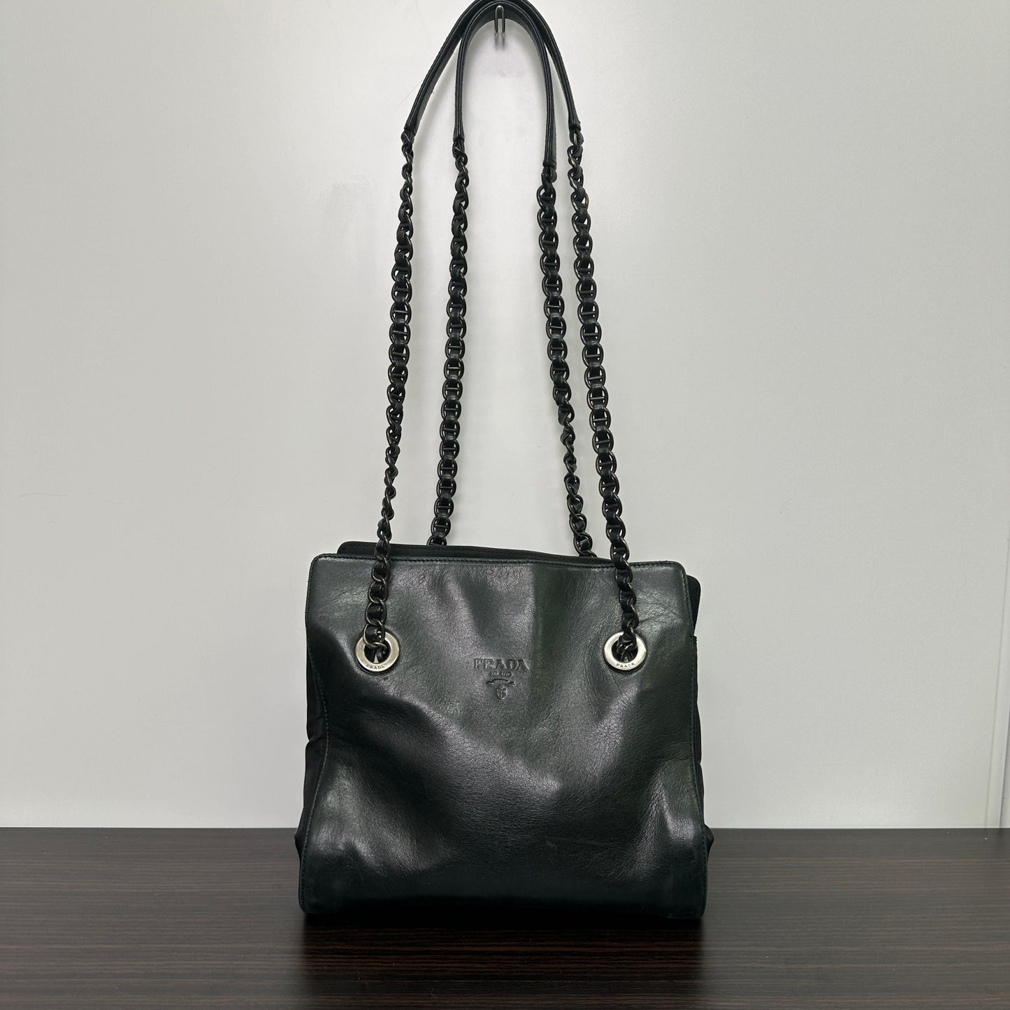 Prada Shoulder Bag Monochrome Bag Shoulder Dark