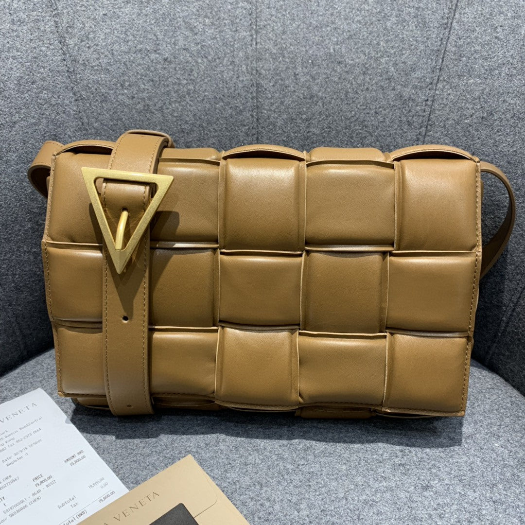 Top Quality Padded Cassette Bag For Women Brown Travel Bag