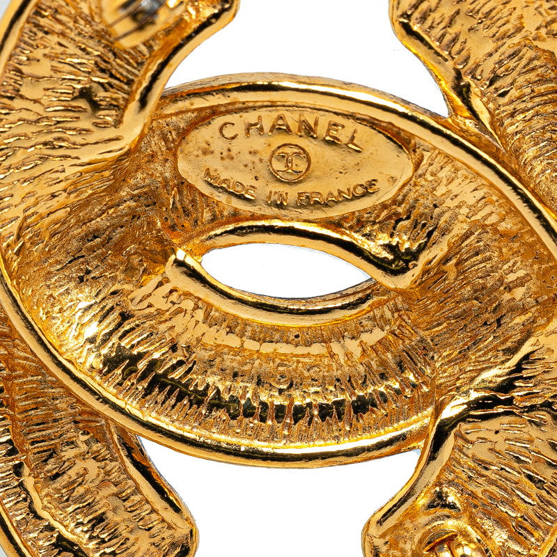 Chanel Coco Mark Matelasse Brooch Gold