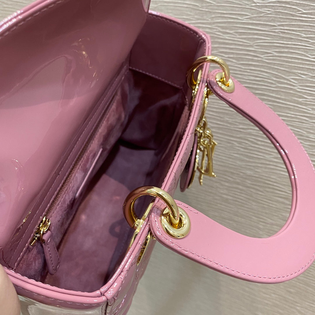 Lady Toned Hardware Cd Pink Gold Small Clutch Bag