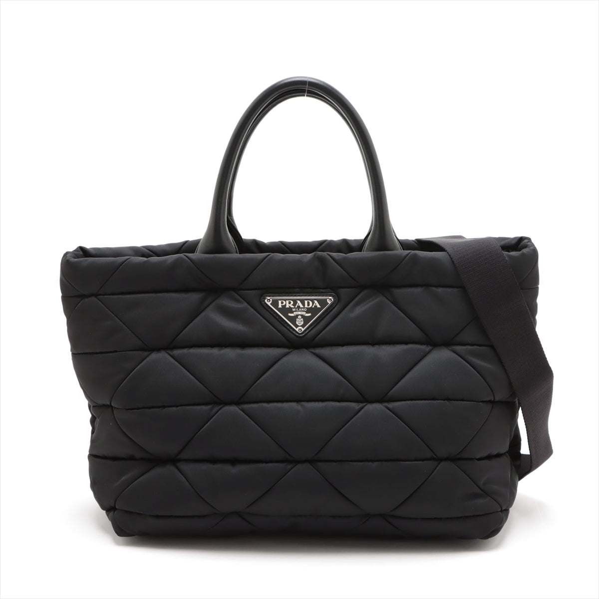 Prada Handbag Nero Re- Padded Tote Nylon Medium Tote Bag