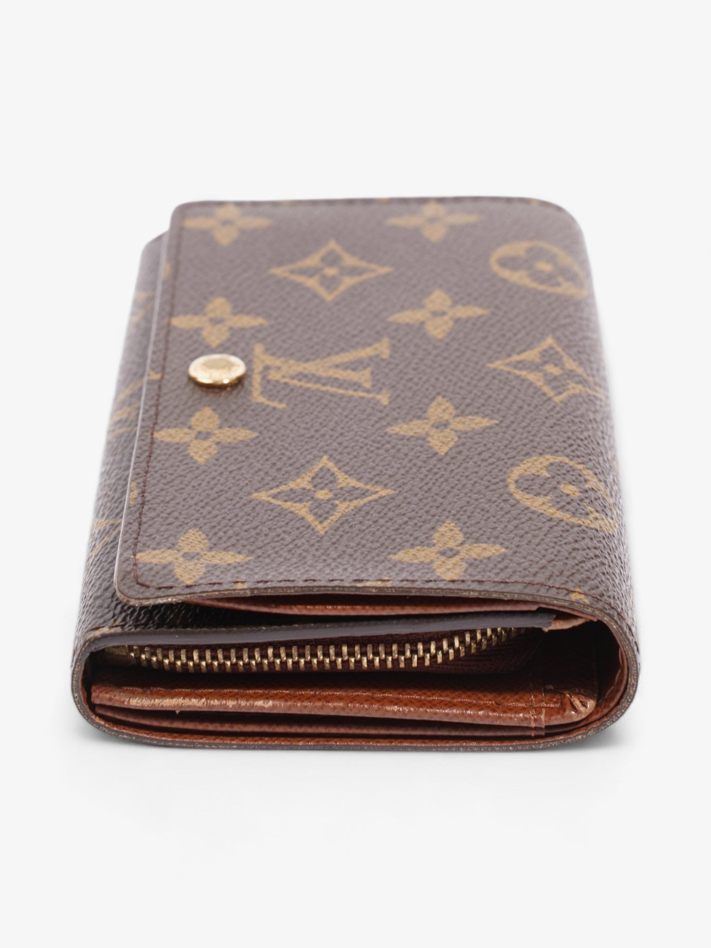 Louis Vuitton Compact Coated Monogram Canvas Coated Canvas Wallet Case Coated Canvas