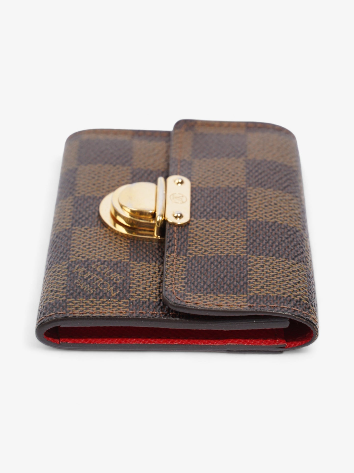 Louis Vuitton Coin Purse Ebene Coated Damier Canvas Coated Canvas Wallet Case