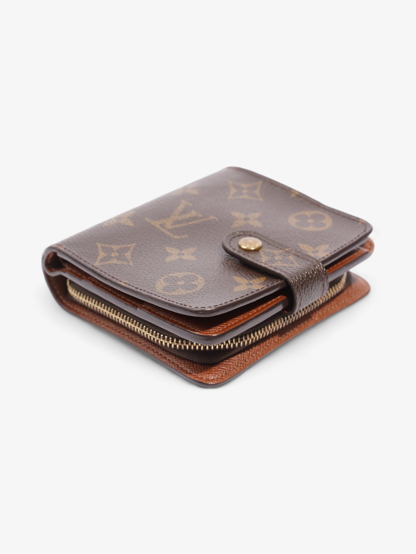Louis Vuitton Compact Coated Monogram Canvas Coated Canvas Wallet Case Canvas 1