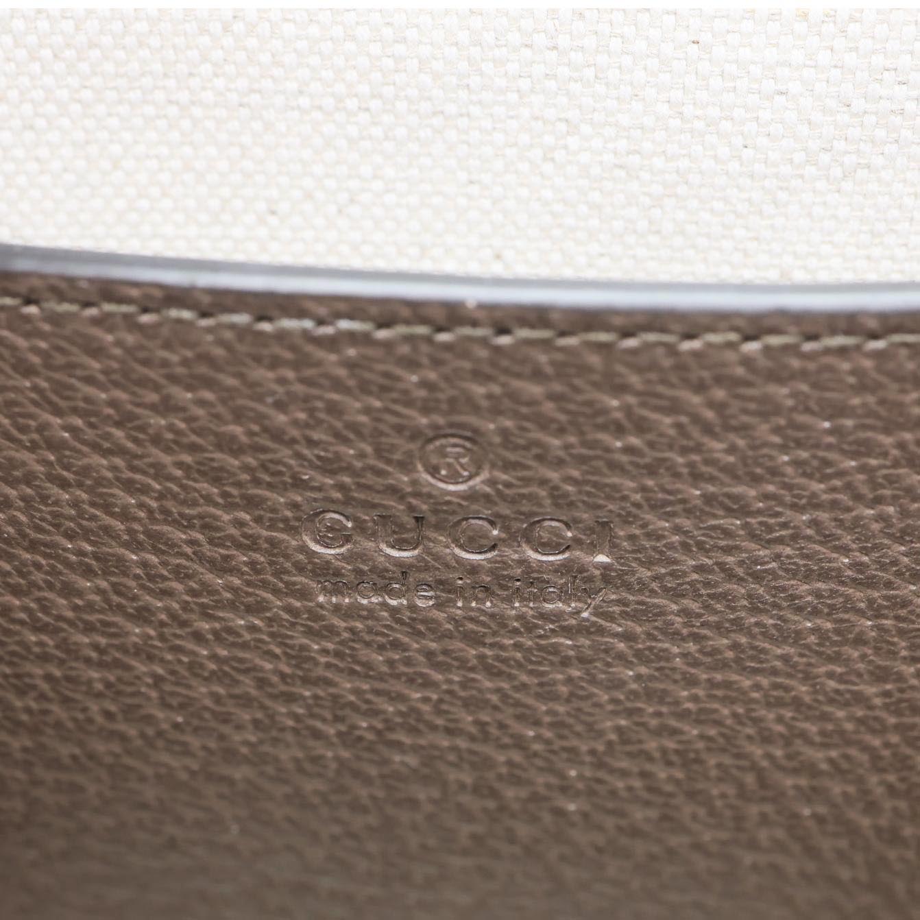 GUCCI Diana Bamboo Small GG Jumbo Canvas Tote Bag Beige 660195
