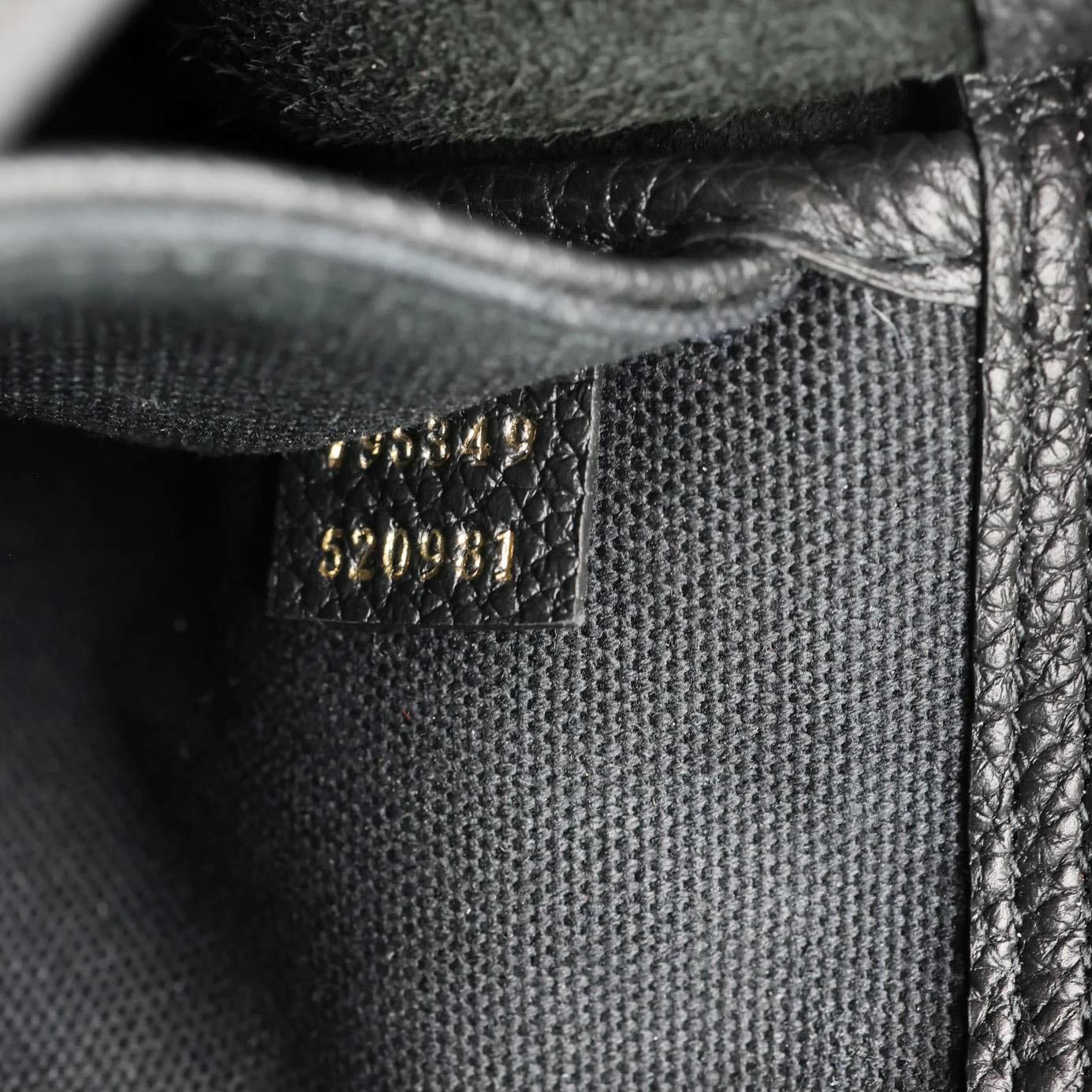 GUCCI Jackie Small Soft Grainy Leather Tote Bag Black 795349