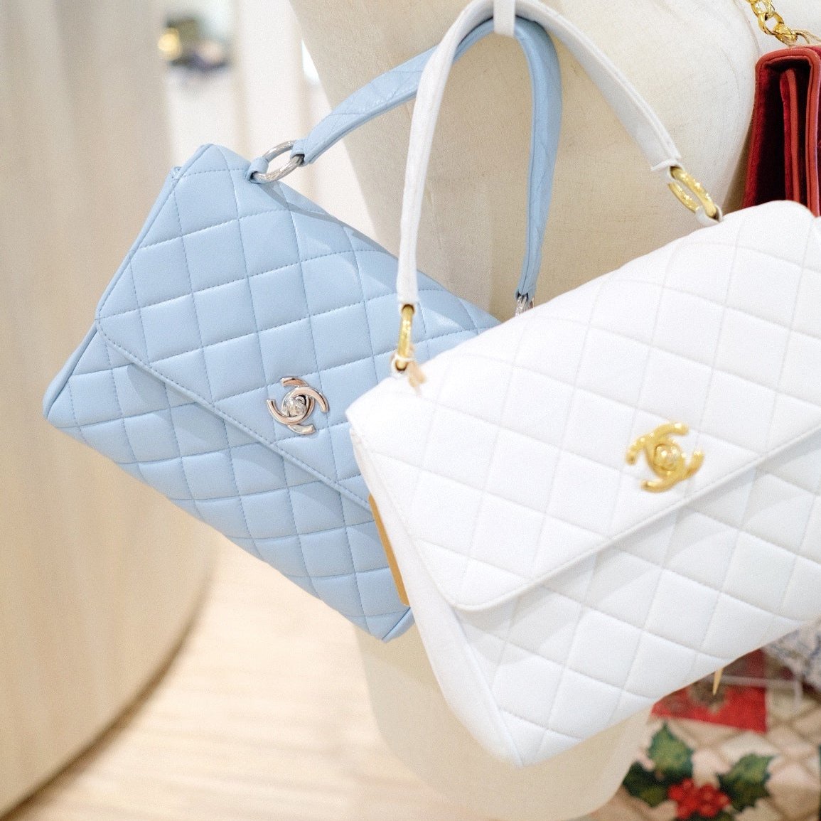 Chanel kelly handbag(baby blue)