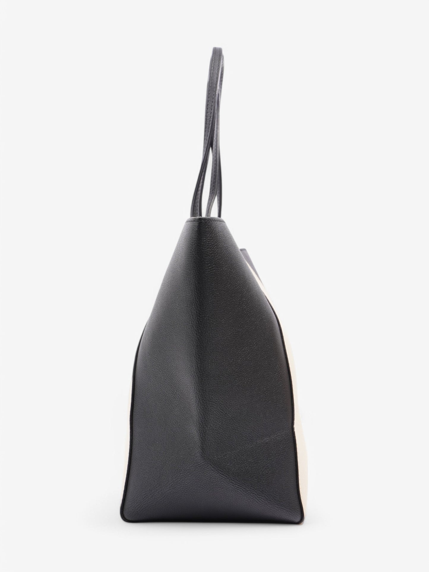 Louis Vuitton Lock Me Leather Calfskin Black Beige Tote Bag