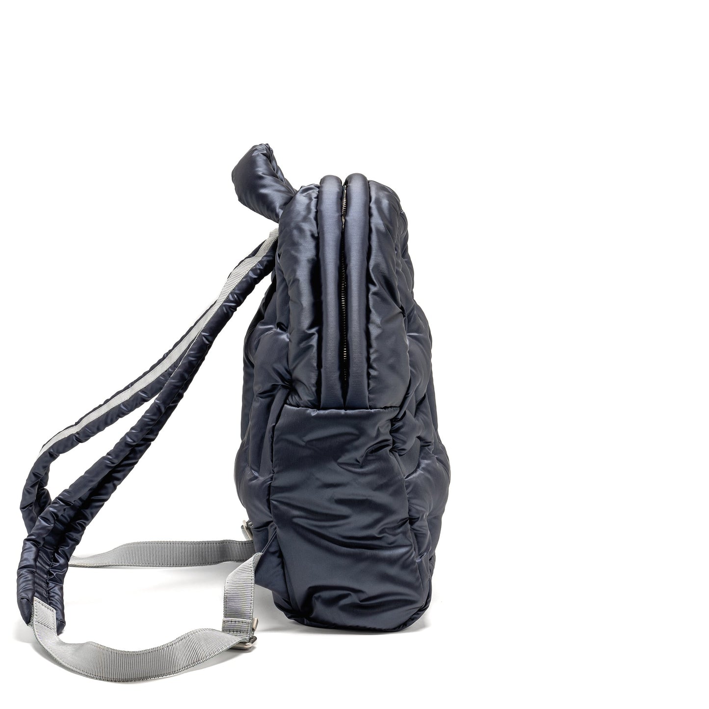 Chanel Doudone Padded Backpack Nylon Dark SHW Grey