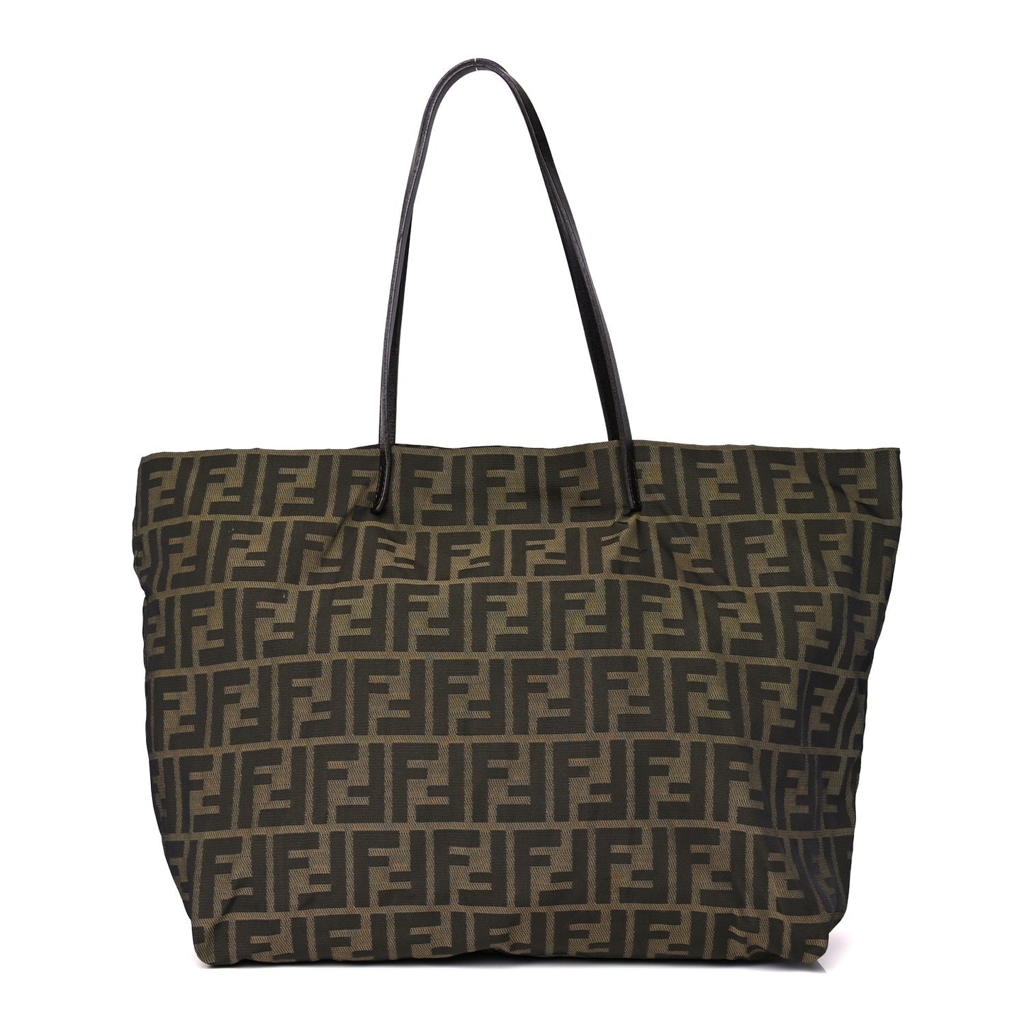 Fendi Handbag Zucca Shopping Tote Tobacco Canvas Brown Tote Bag