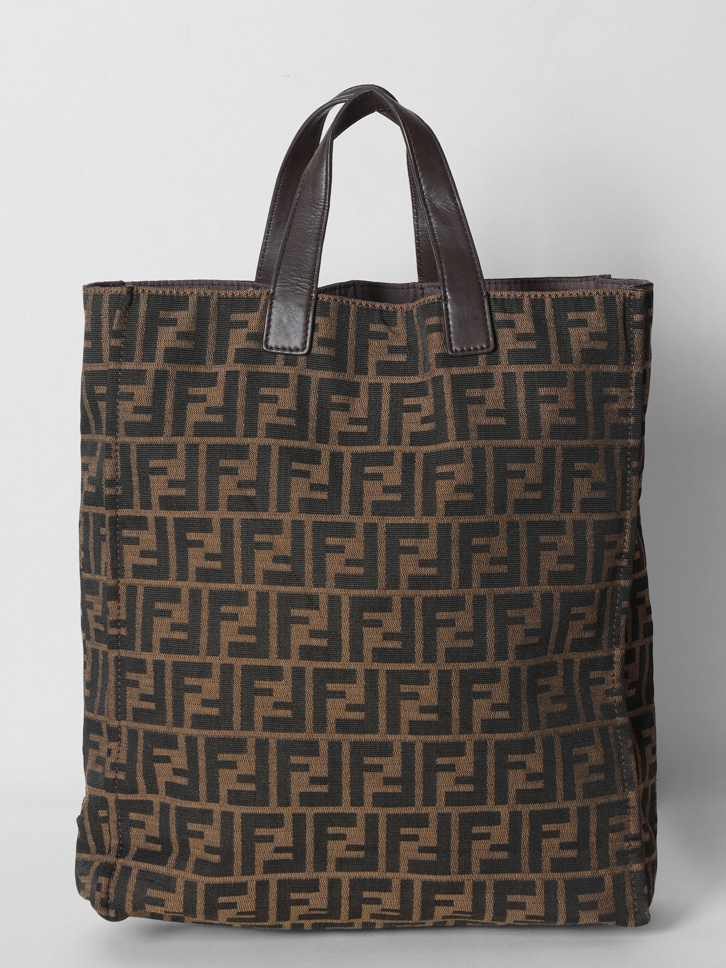 Fendi Handbag Shopper Bag Canvas Logo Top Handle