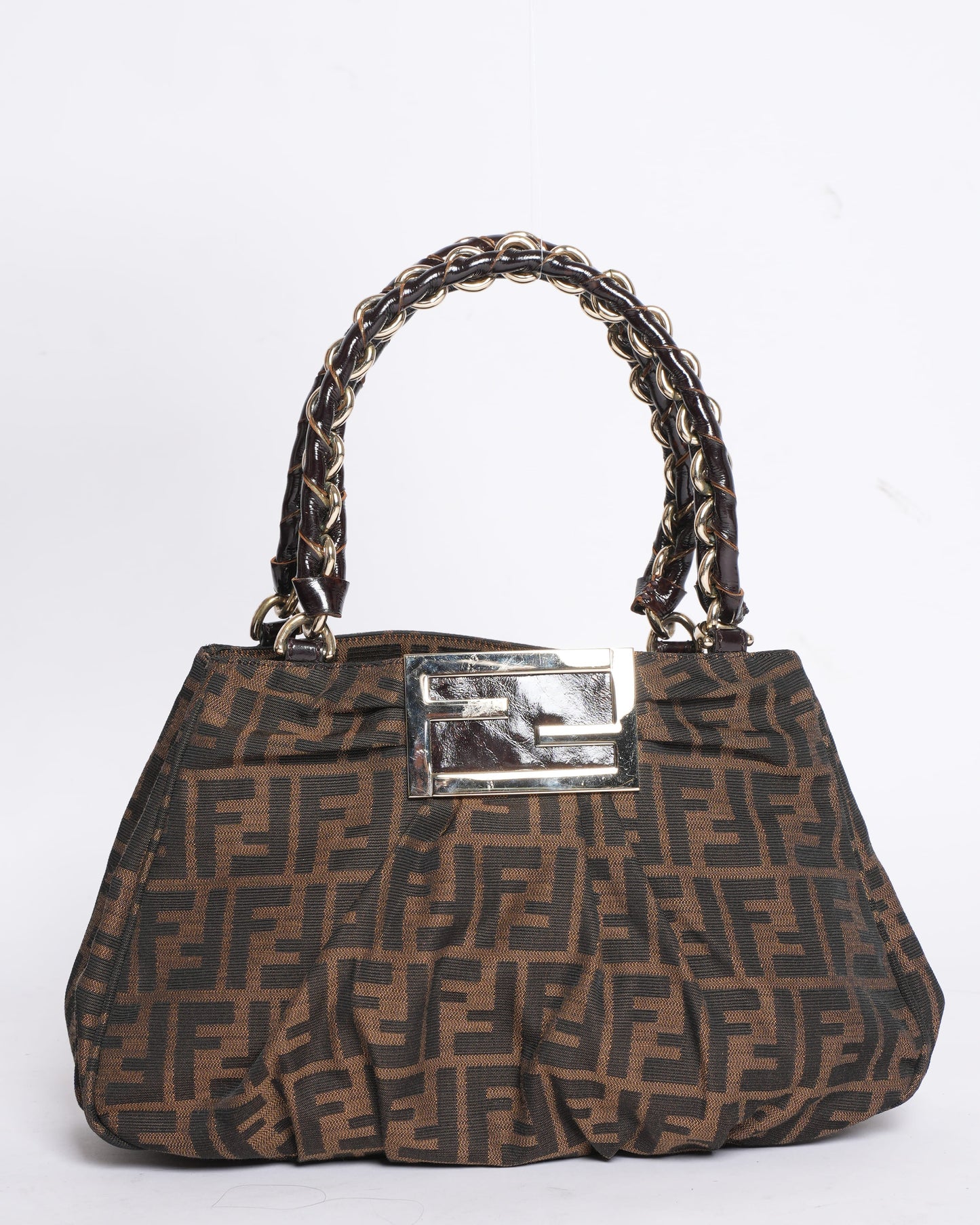 Fendi Handbag Tobacco Zucca Mia Shoulder Bag