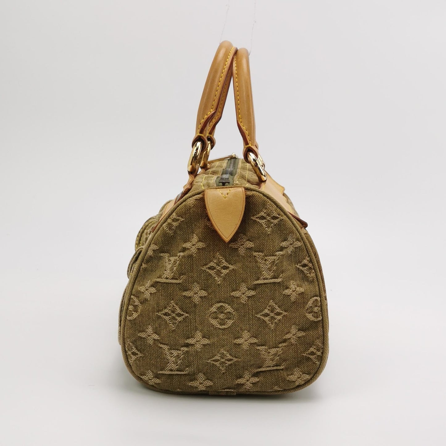 Louis Vuitton Denim Neo Speedy Boston Green Travel Bag