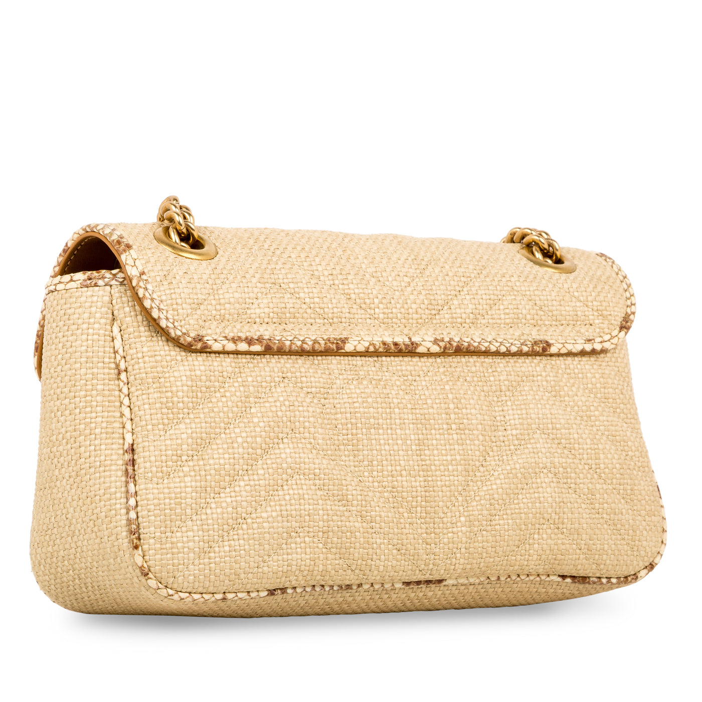 Gucci Marmont Bag And Python Raffia Small Shoulder Bag