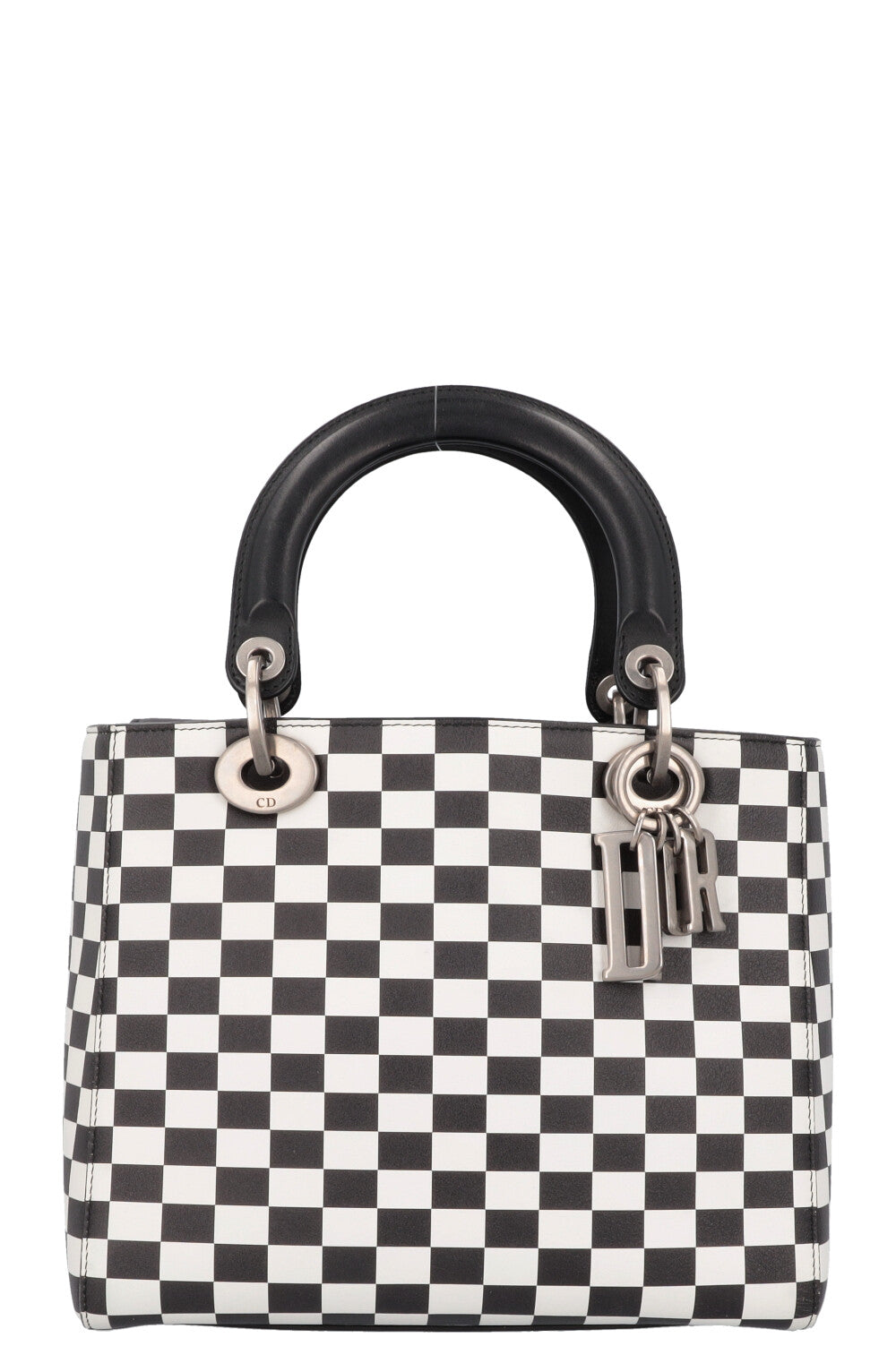 Dior Handbag Lady Check Leather Medium