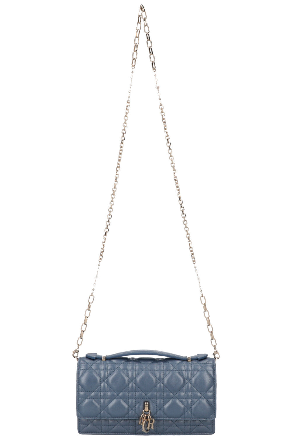 Dior Crossbody Bag My Bag Cannage Pearl Blue Top Handle