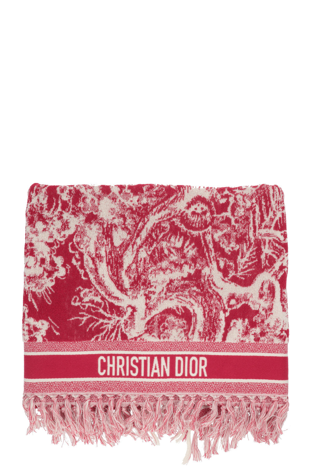 Dior Reverse Toile De Jouy Towel Red Handbag