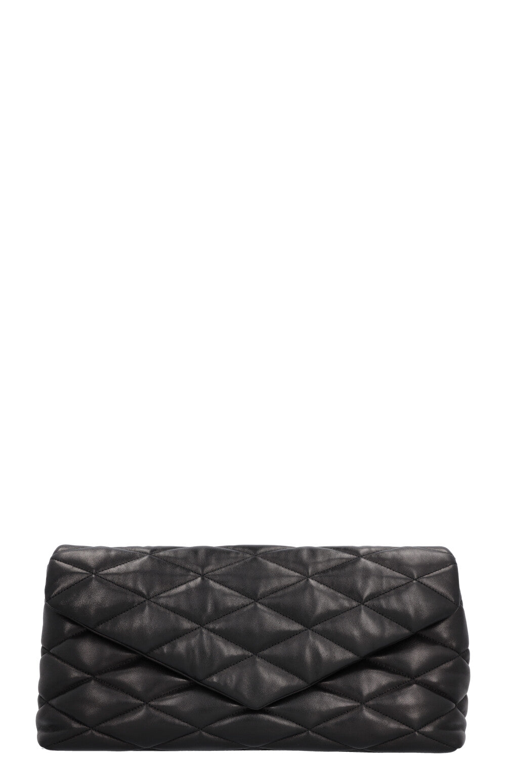 YSL Saint Laurent Clutch Bag Sade Puffer Clutch Black