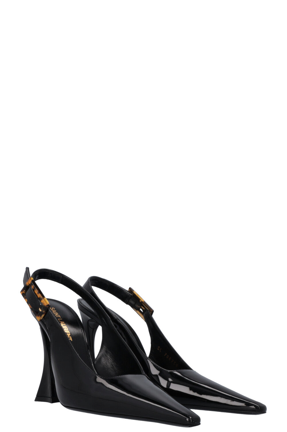 YSL Saint Laurent Sling Bag Dune Slingback Heels Patent Shoes