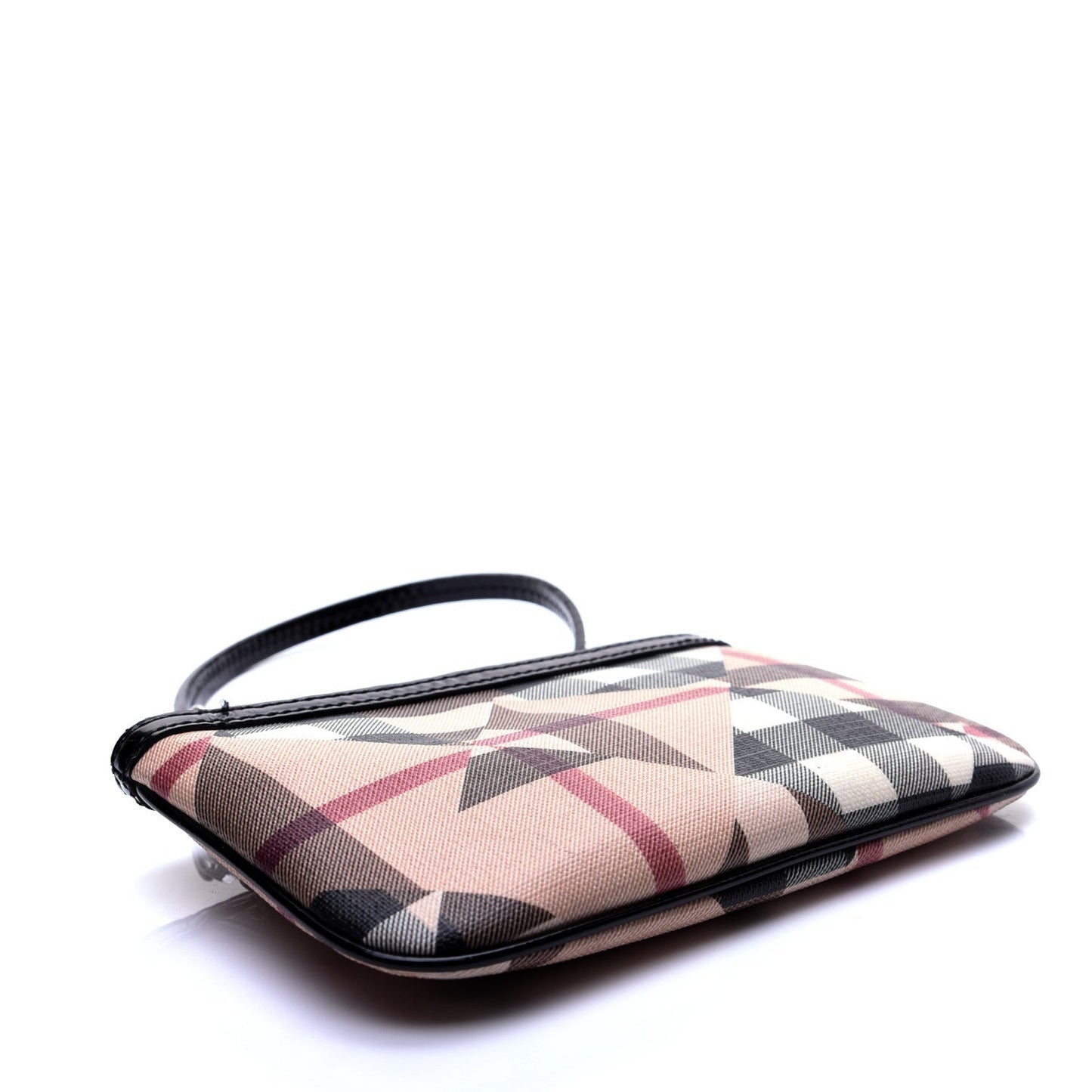 Burberry Check Handbag Patent Travel Bag
