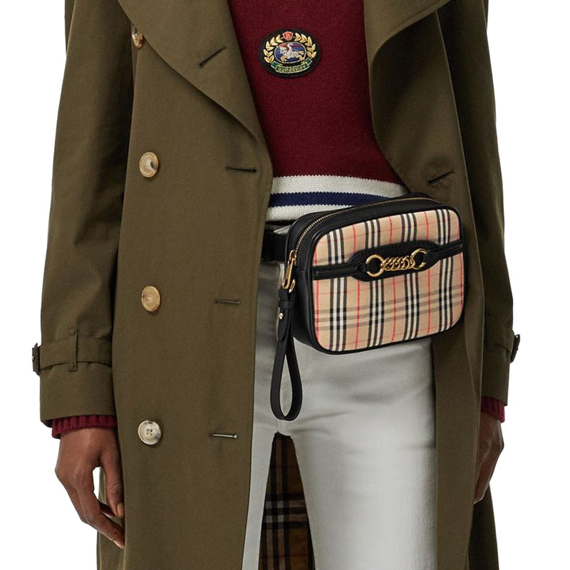 Burberry The Knight Check Link Bum Bag Travel Bag