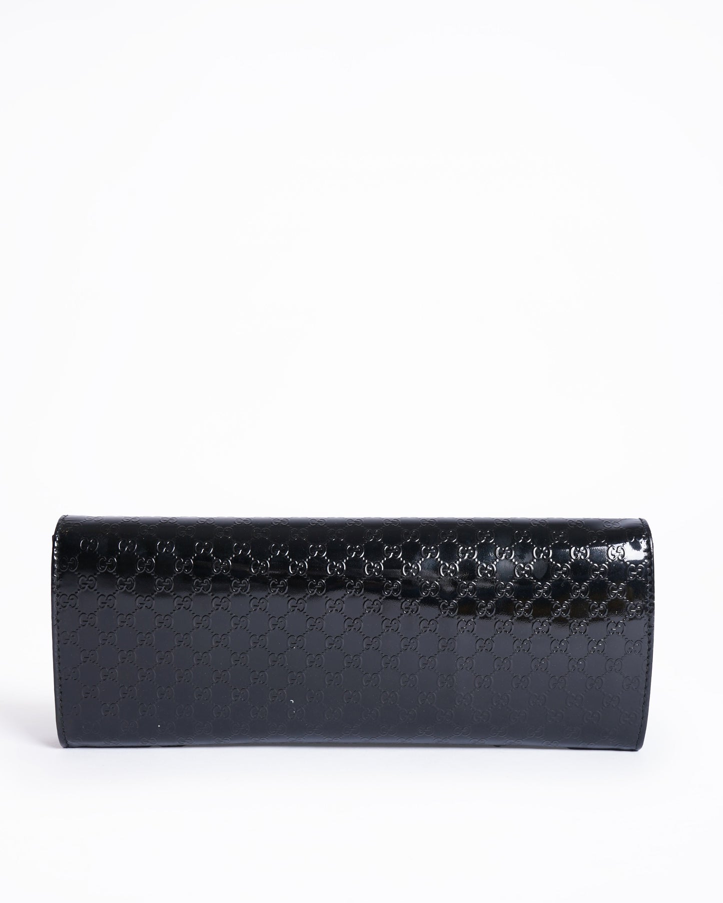 Gucci microguccissima patent leather long wallet in black