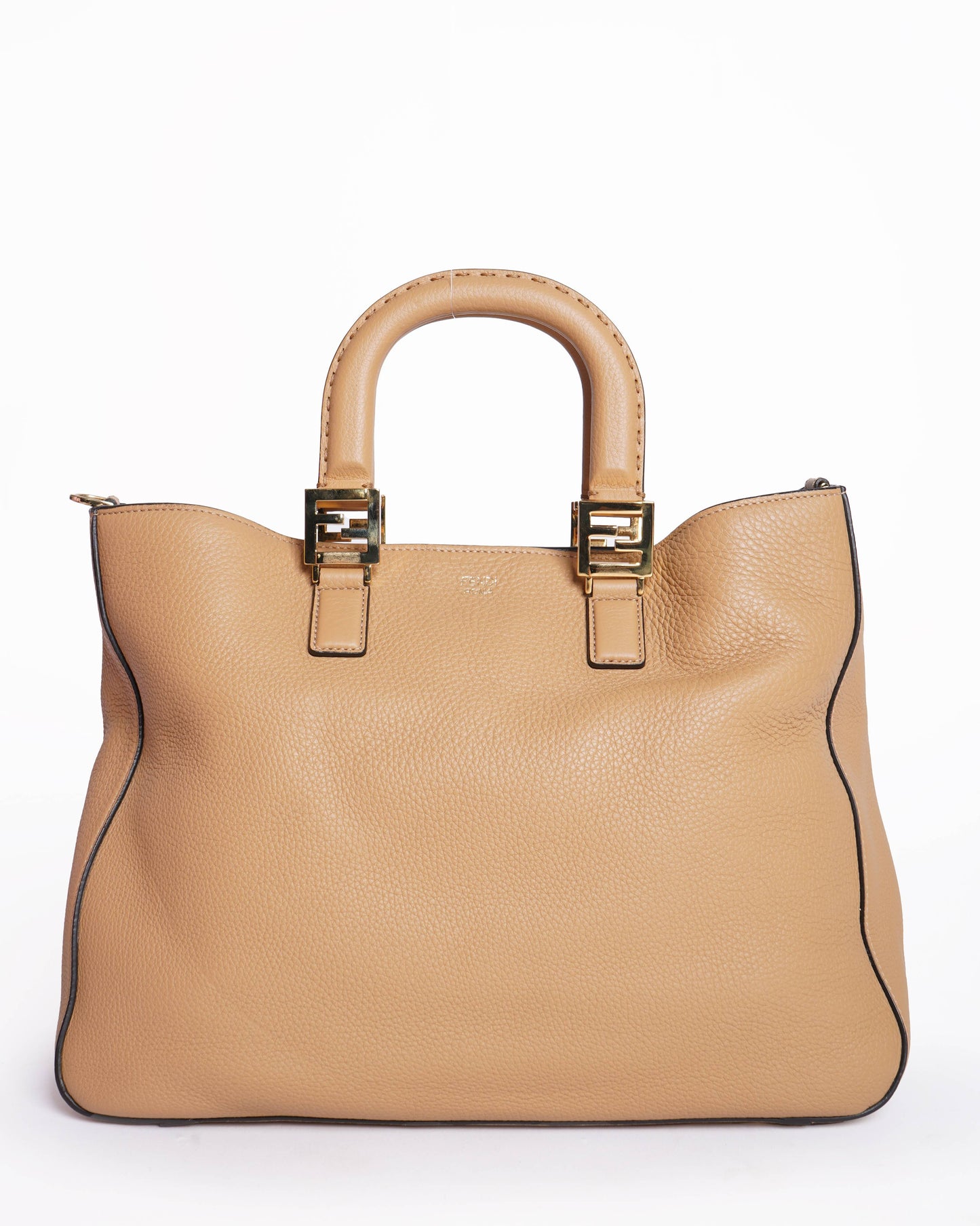 Fendi Handbag Selleria Romano Tote Shoulder Bag Leather Top Handle