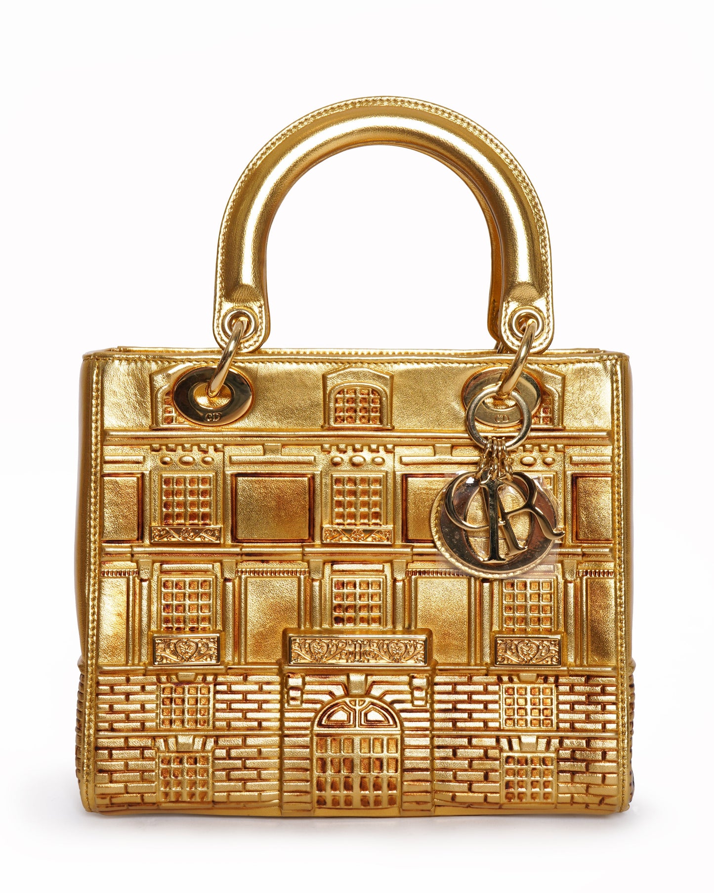 Dior Handbag New Christian Lady Art Limited Edition Gold Shoulder Bag