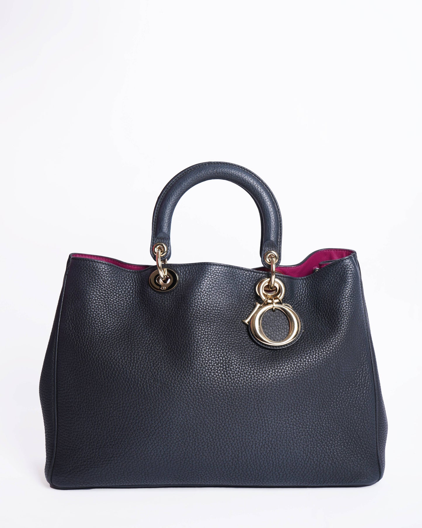 Dior Handbag Christian issimo shopper tote bag Leather Black Medium Shoulder Bag
