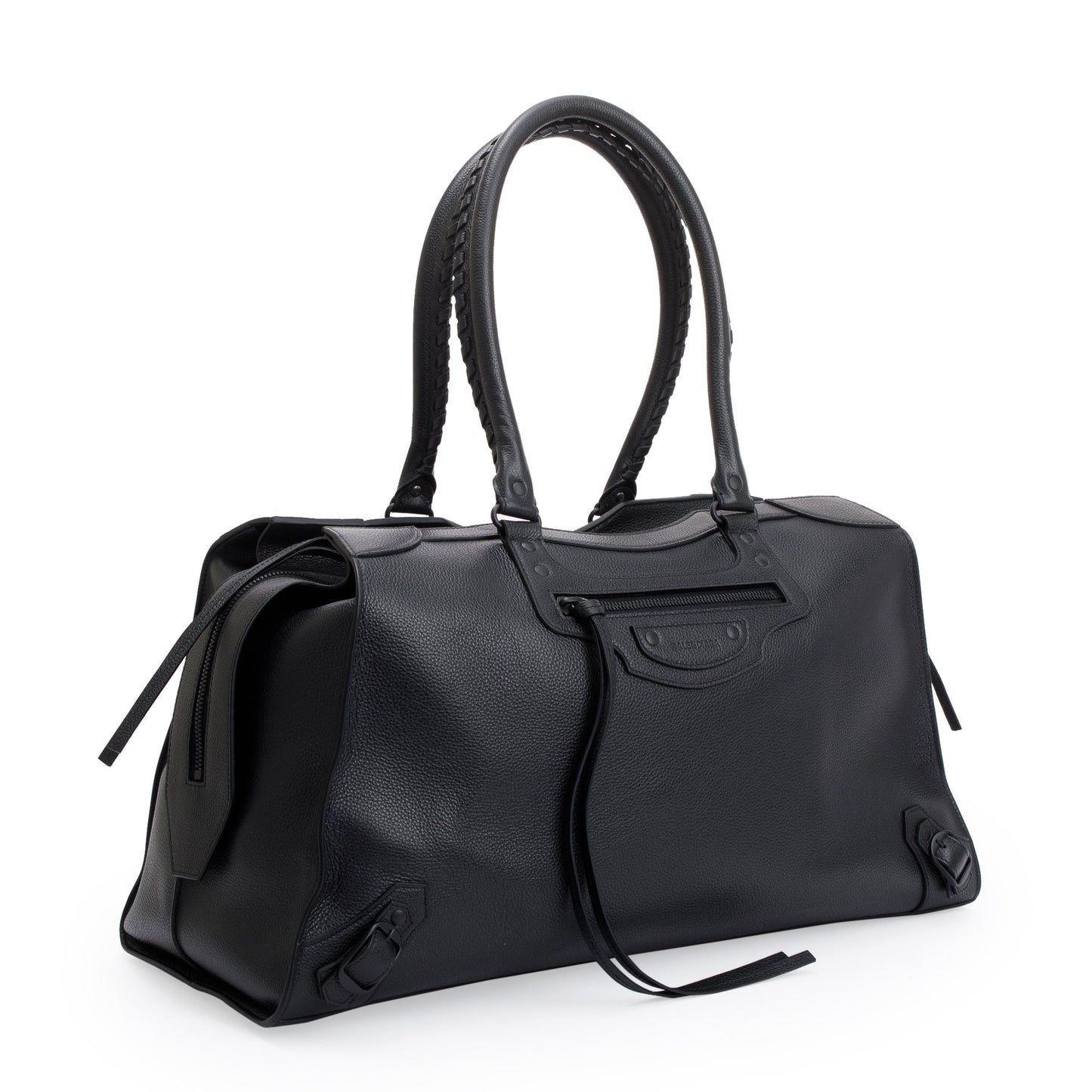 Balenciaga Calfskin Neo Classic City Duffle Bag Leather Black Travel Bag