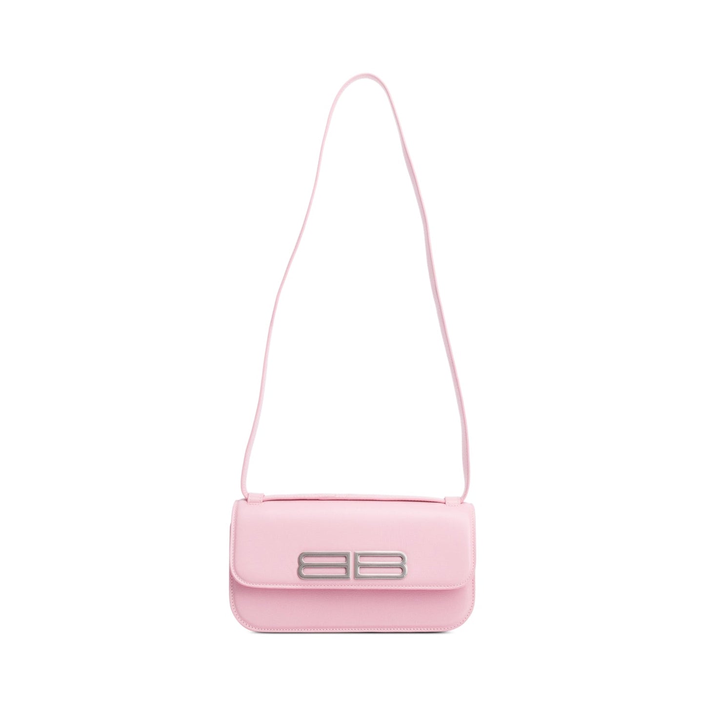 Balenciaga Calfskin Gossip Flap Bag Leather Pink Travel Bag