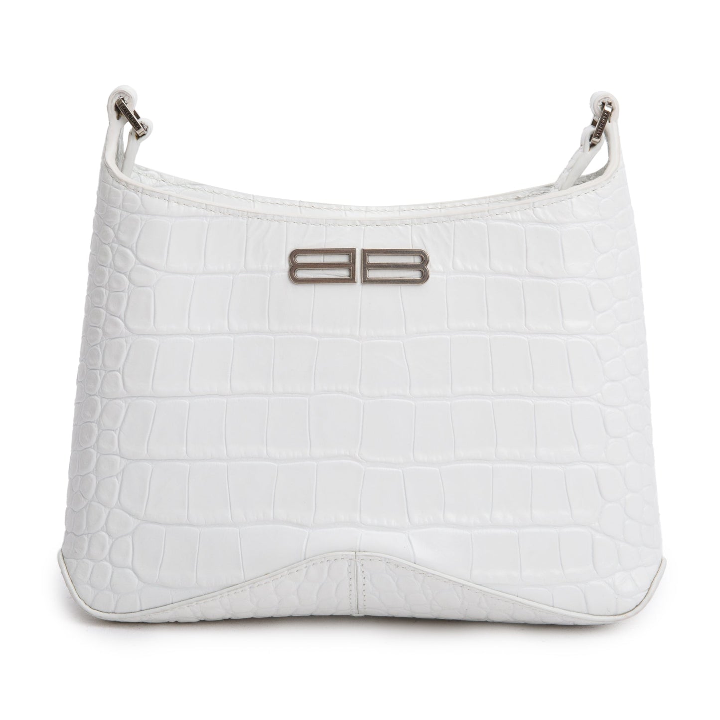 Balenciaga Croc Embossed Xx Hobo Bag Leather White Travel Bag
