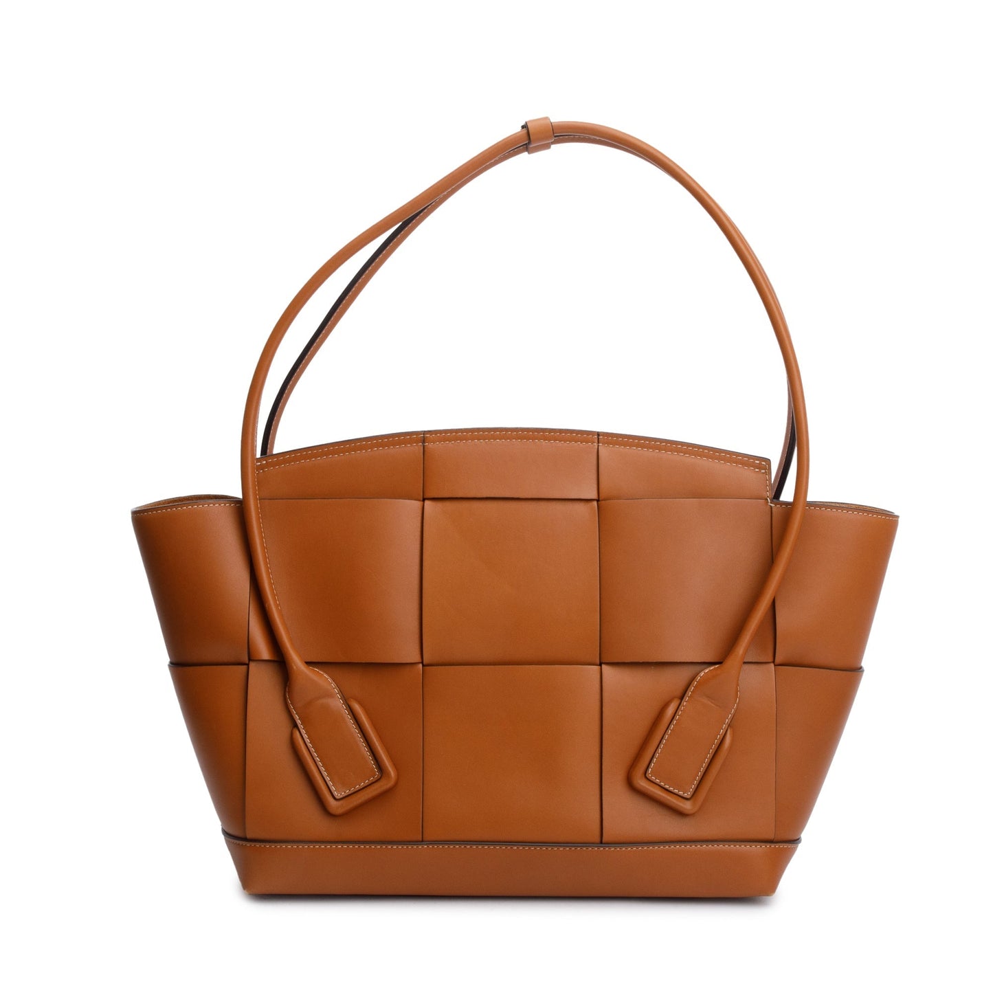 Bottega Veneta Maxi Intrecciato Arco Bag Leather Brown Travel Bag
