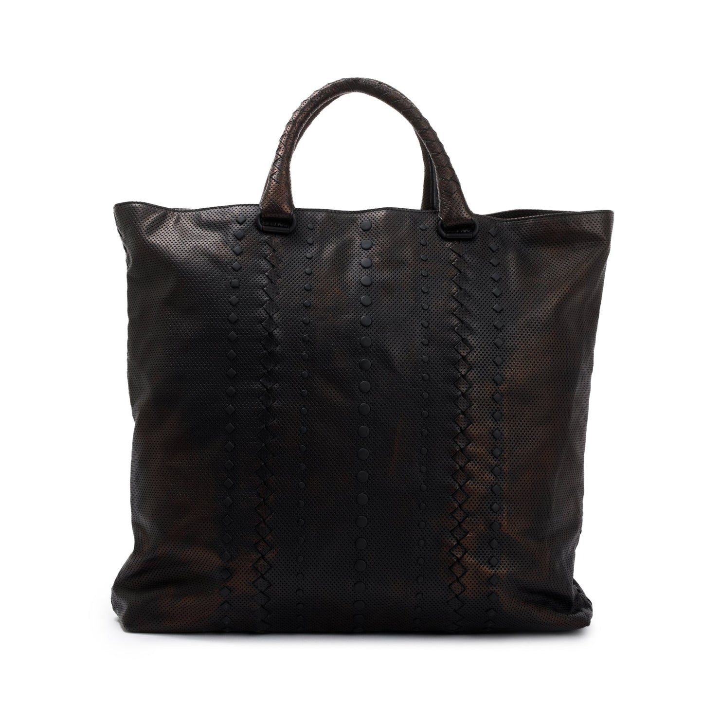 Bottega Veneta Perforated Nappa Tote Leather Brown Tote Bag