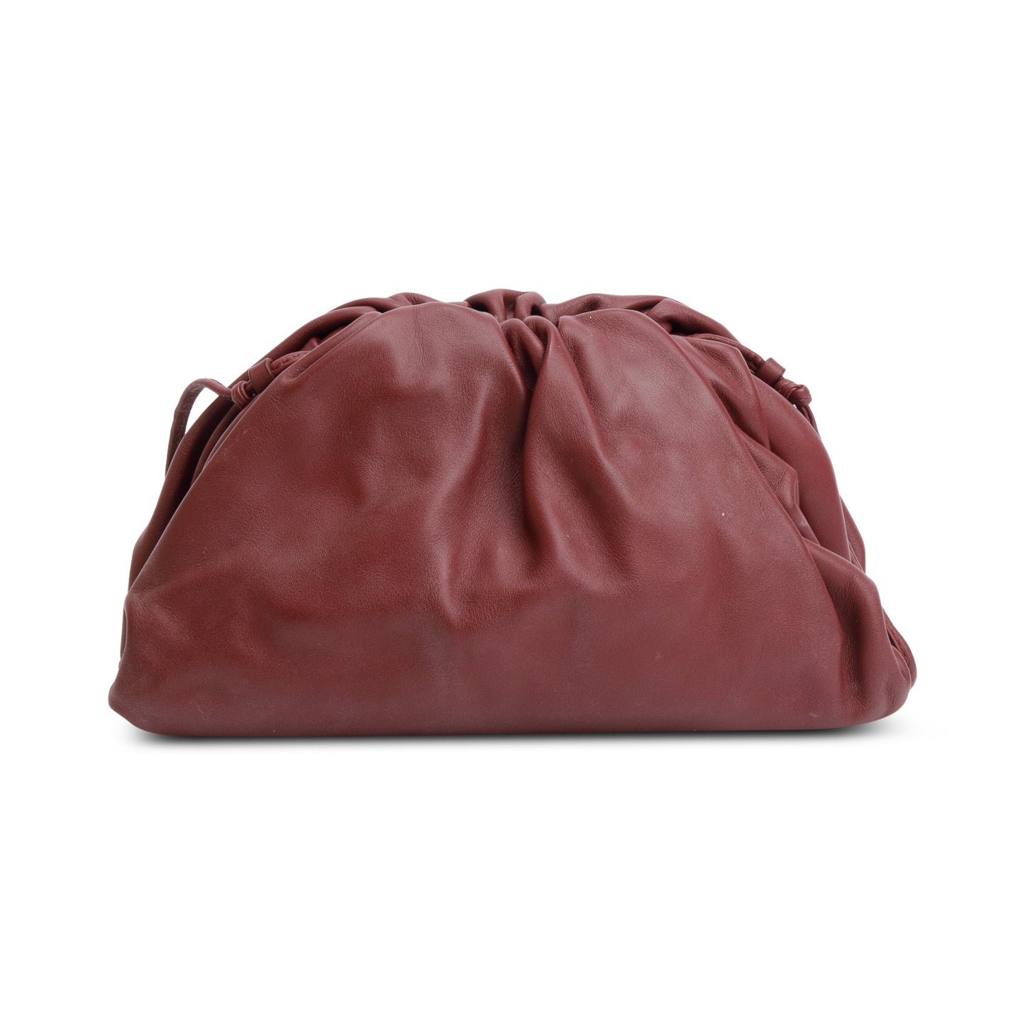 Bottega Veneta Burgundy Calfskin The Pouch Travel Bag Leather Mini