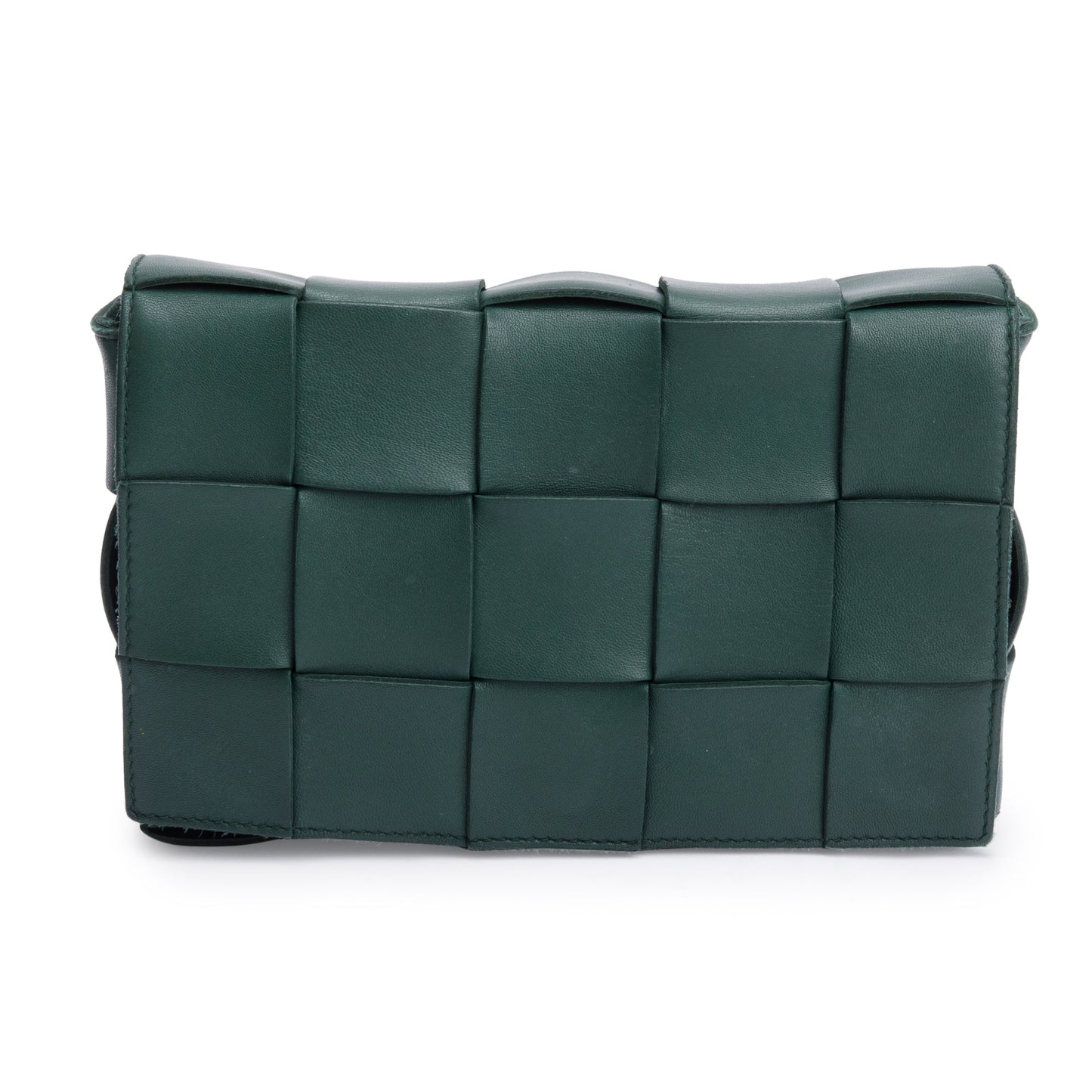 Bottega Veneta Intrecciato Lambskin Classic Cassette Bag Leather Green Travel Bag