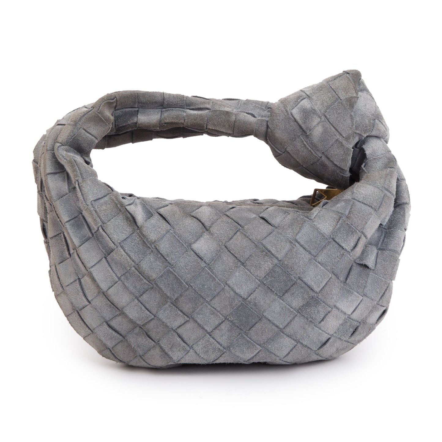 Bottega Veneta Grey Intrecciato Jodie Bag Leather Suede Travel Bag