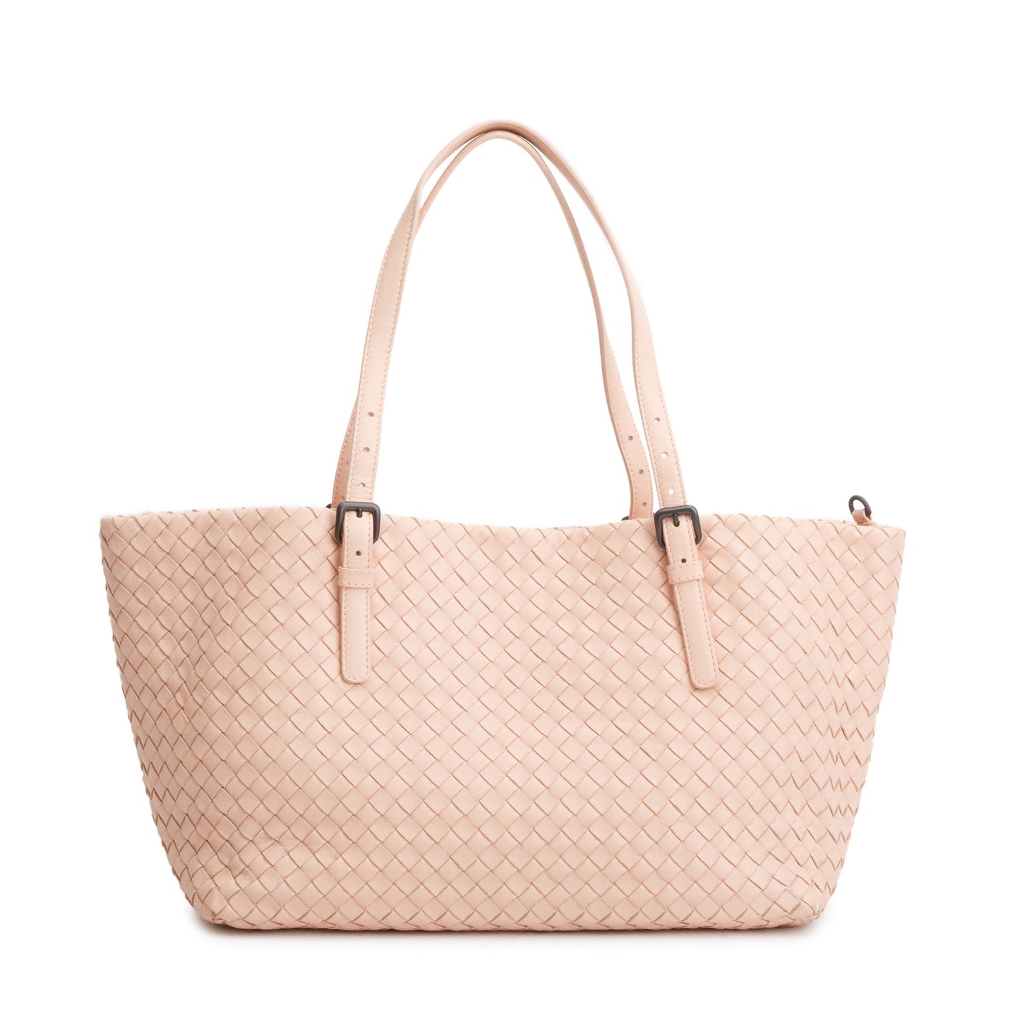 Bottega Veneta Intrecciato Cesta Tote Leather Pink Tote Bag